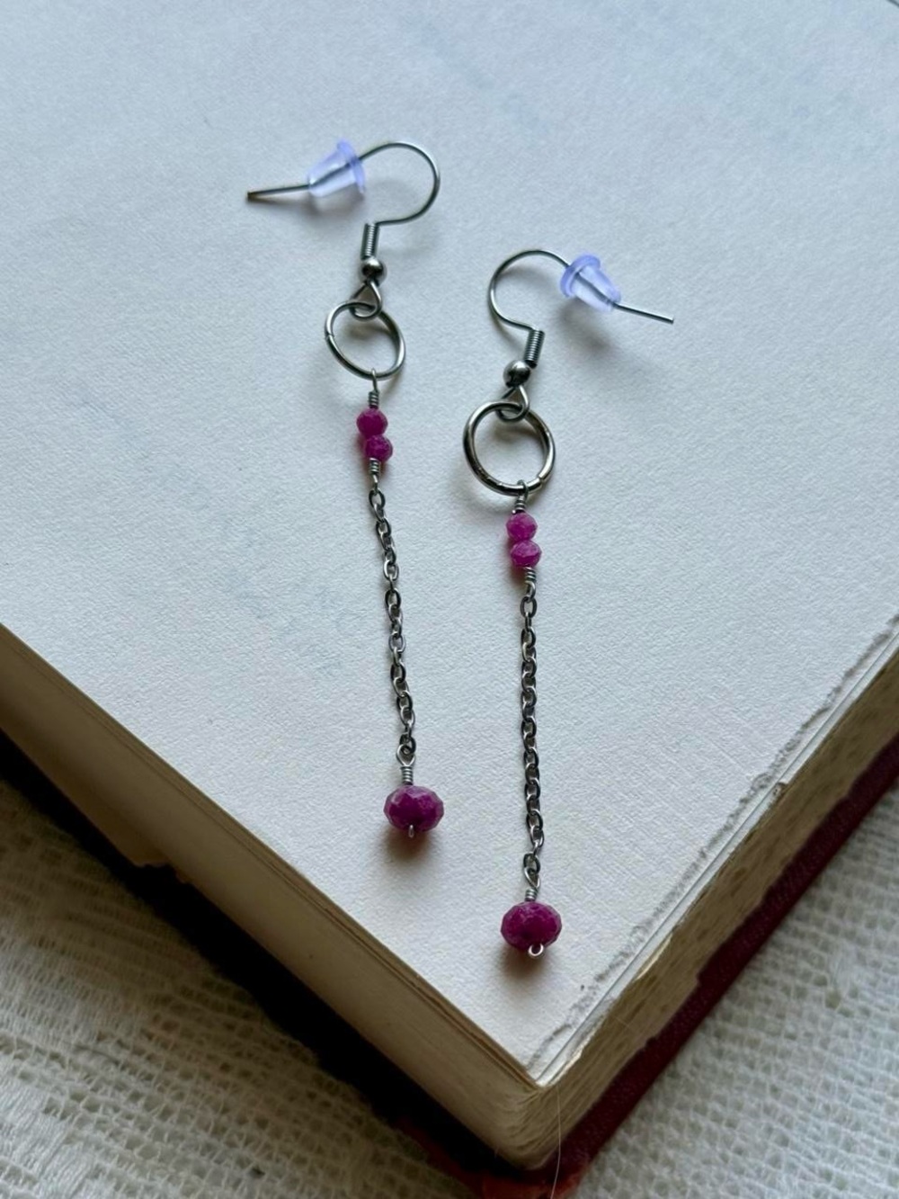 Ruby Dangle Earrings